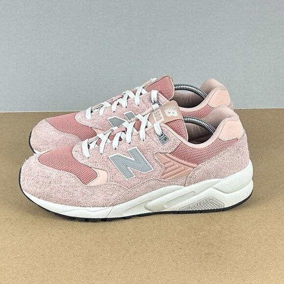 New Balance Shoes - New Balance 580 Suede Athletic Sneakers Womens 12 Mens 10.5 Pink Low Lace Up
